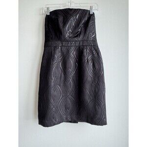 Limited X Target Black Strapless Brocade Dress-Y2K-Pockets-Size 4